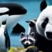 Top 10 black and white Aminals