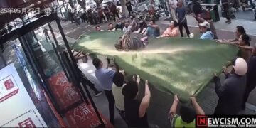 102 yr old woman attempts extreme senior trampoline challenge for tiktok likes.